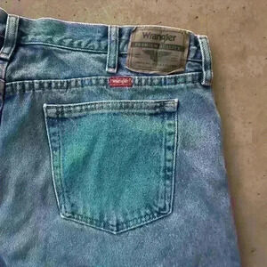 Wrangler Denim Jean Shorts Size 38 Relaxed Fit